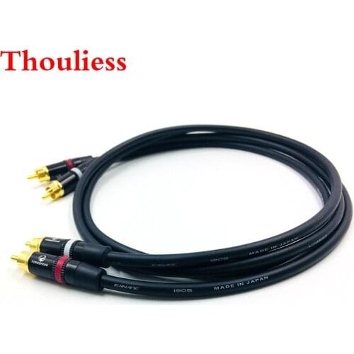 Thouliess RCA Reference Interconnect Cable 2 RCA to 2 RCA Audio Cable with 7nOCC Single crystal copperr CANARE L-4E6S 1905 Cable