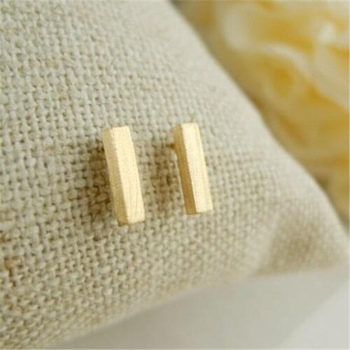 Simple Design Brushed Bar Earring Jewelry Easy To Match Charm Brushed Bar Earring Stud For Women Everyday Wear