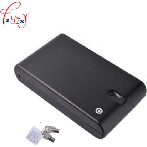 Fingerprint Safe Box Security Fingerprint and Key Lock 2 in 1 Valuables Jewelry Box Protable Safes Strongbox For Car Household
