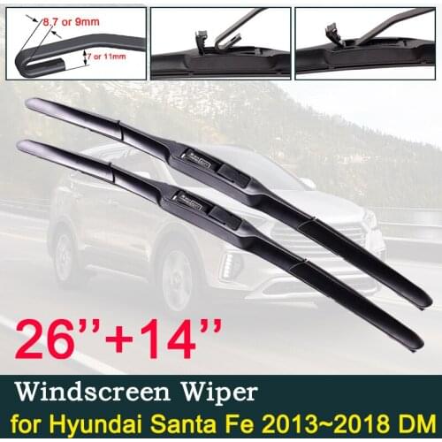 Car Wiper Blade for Hyundai Santa Fe 2013~2018 DM IX45 Windscreen Windshield Wipers Car Accessories j Hook 2014 2015 2016 2017