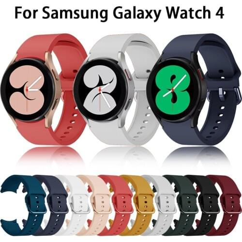 Silicone Strap For Samsung Galaxy watch4 classic 42MM/46mm Official Replacement Watchbands For Galaxy Watch 4 40MM/44mm Active 2
