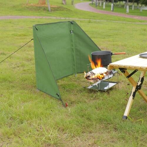 Outdoor Campfire Windshield Camping Grills Windscreen Windproof Strong Wear-resistant Curtain Wind Shield Camping Accessorise