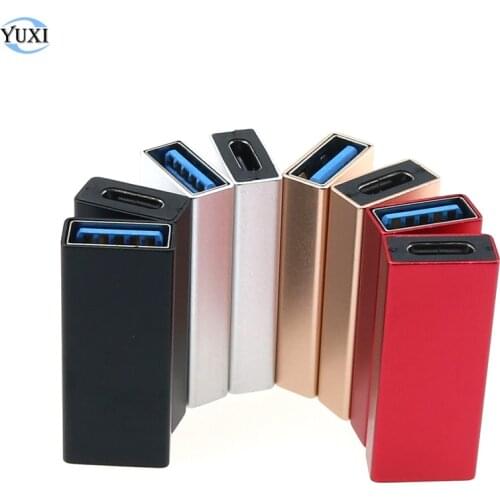 YuXi 2pcs USB 3.0 Female to Type-C Female OTG Cable Adapter USB-C Type C OTG Converter for Macbook Samsung Huawei Xiaomi