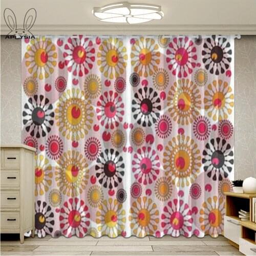 Sun Flower Curtain For Living Room Blinds Bedroom Cortinas Ultra-thin Micro Shading Fabric Drapes Window Decor