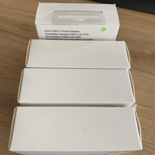 50pcs/20W OEM Org Fast Charging PD Charger A2305 9V 2.22A For 11 12 Pro Max Genuine USB Type C Cable EU US Travel Power Adapter