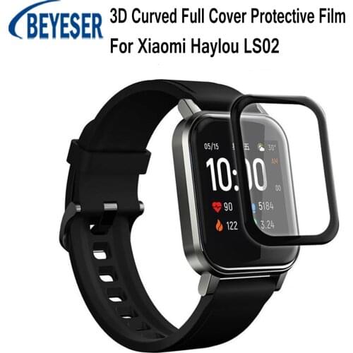 High Quality Easy to Install 1/2/3pcs 3D Curved Edge Film Clear Full Cover Screen Protective Film For Xiaomi Haylou LS02 watch
