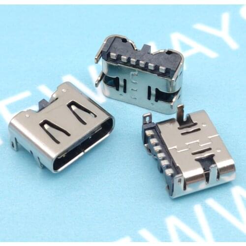 10Pcs Micro Usb Jack 6Pin Type-C Female Connector Usb3.1 For Mobile Phone Mini Usb Jack Connector Charging Socket