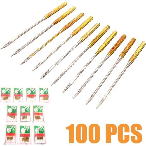 100pcs/set 9 11 14 16 18 Domestic Sewing Machine Needles 2020 HAX1 705H For Singer Sewing Machine Accessories