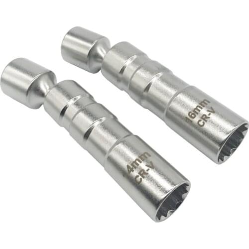 14/16mm Magnetic Spark Plug Sleeve Spark Plug Wobble Socket Laser Tool 3/8 Drive For BMW Double Cut Car Wobble Socket