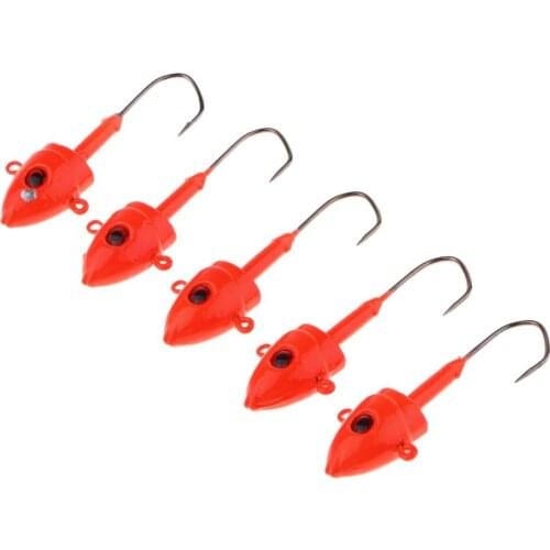 5ps Shape Saltwater Swimbait Jig Heads Casting Jigging Lures Jig Hooks