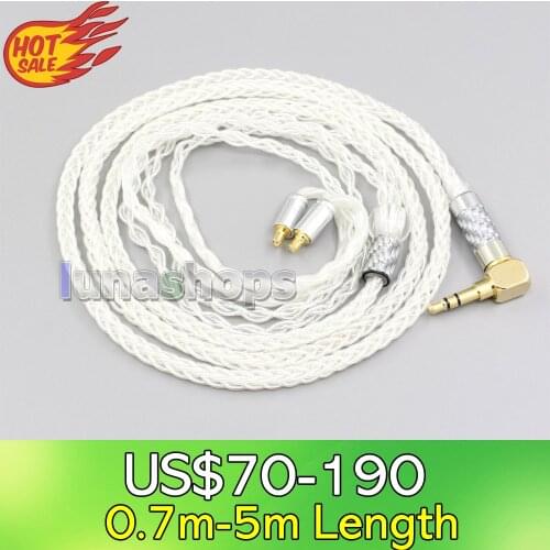 LN006774 99% Pure Silver 8 Core Earphone Cable For Audio Technica ATH-CKR100 ATH-CKR90 CKS1100 CKR100IS CKS1100IS