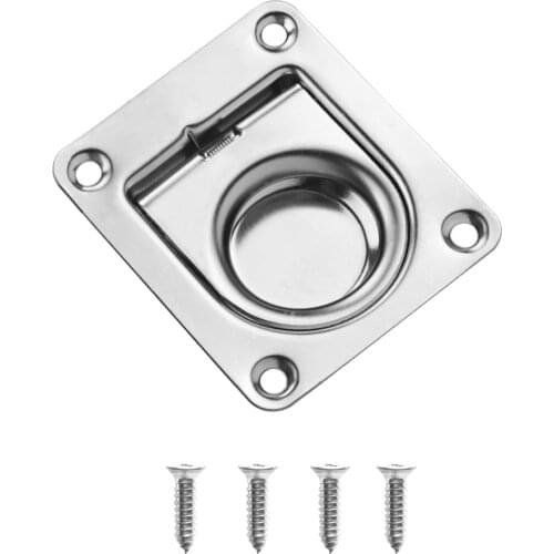 BRAND NEW 304 Stainless Steel Boat Hatch Locker Flush Lift / Pull Ring Handle Locker Cabinet boat hardware 56 x 66mm