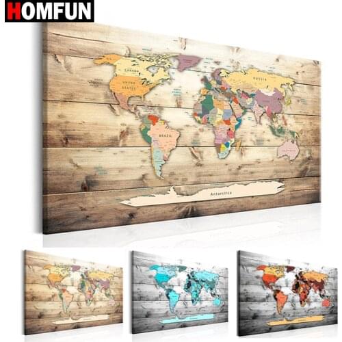 HOMFUN Diamond Painting Cross Stitch "Color map landscape" 5D DIY Diamond Embroidery Full Square/round Rhinestone Of Picture