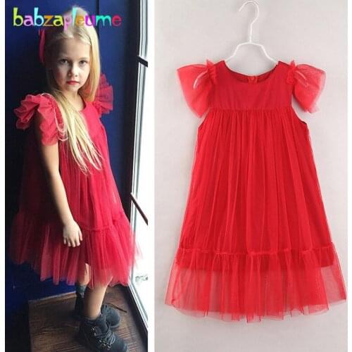 Babzapleume Summer Clothes Children Dresses Sleeveless Lace Fashion Baby Girls Party Princess Dress For Kids Costumes BC1252-1