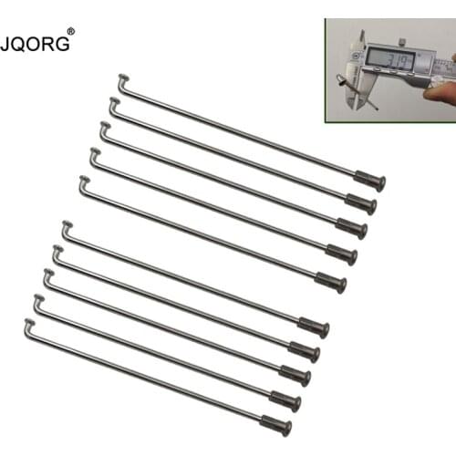 Diameter 3.2mm J-bend Material 304 Stainless Steel Lighting Sliver Color Cylinder Body 10 Gauge Electric Bike Wheel Spokes
