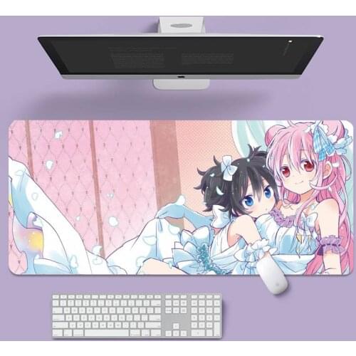 Happy Sugar Life Girl gamer play mats Mousepad Large gaming laptop XL non-slip rubber office computer mouse pad