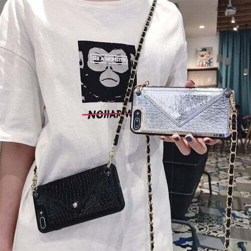 Hot Girls Crossbody Wallet With Long Strap Case Cover For iPhone 11 12 Pro XS MAX XR X 6S 8 7 6 Plus Card Slot Pouch Purse Cover