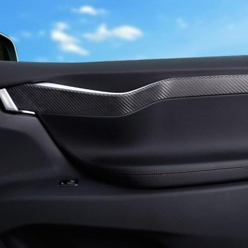 My Good Car True carbon fiber inner armrest trim inner door trim strip for Tesla model X Car accessories