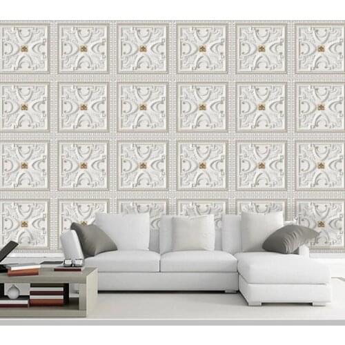 Papel de parede 3D stereo modern European pattern plaster wallpaper,living room bedroom bathroom wall papers home decor mural