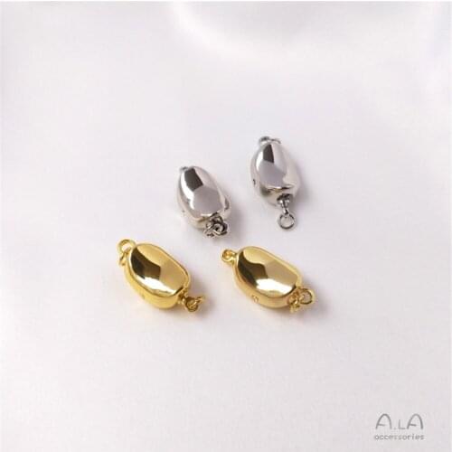 18K Gold Filled White and gold color pearl necklace insert rod buckle yuan bao buckle buckle DIY clavicle chain accessories