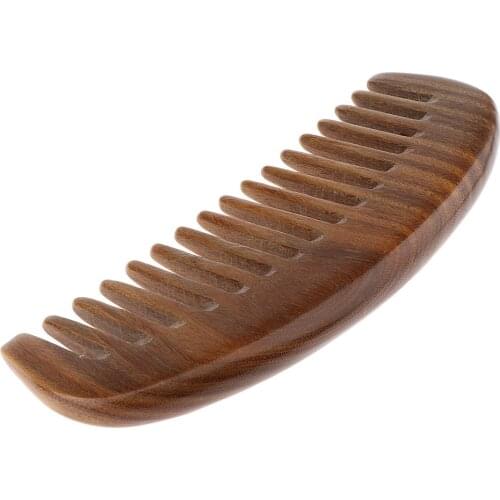 Anti-frizz Hair Comb for Detangling - Versatile Wide Tooth Wood Comb for Curly
