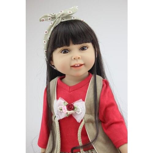 45 cm silicone reborn lifelike / doll toys for girls DIY Accessories 18inches Birthday Present Girls Play House NPK