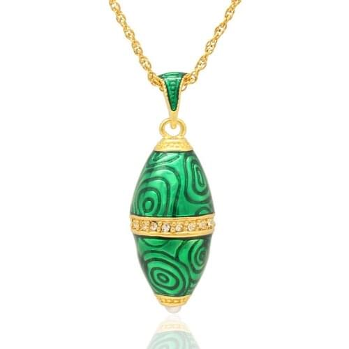 Slide charm Free shipping Handmade Crystal Faberge Green Quail Egg Pendant Jewelry Valentines Day gift