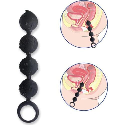 Silicone 4 Balls Beads Anal Plug Sex Toys for Woman Soft Anal Butt Plug for Beginners Prostate Massager Anal Product For Men