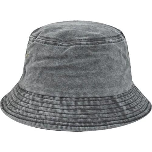 2021 New Foldable Fisherman Hat Washed Denim Bucket Hats Unisex Fashion Bob Caps Hip Hop Gorros Men Women Panama Bucket Caps