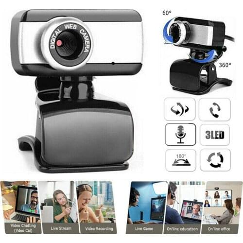 2020 Web Camera Cam USB 2.0 Webcam Camera with Microphone For Laptop Notebook Computer Rotatable HD Web Camera Fast Shipping
