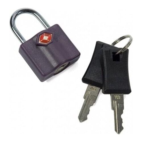 Padlock with key travel sentry