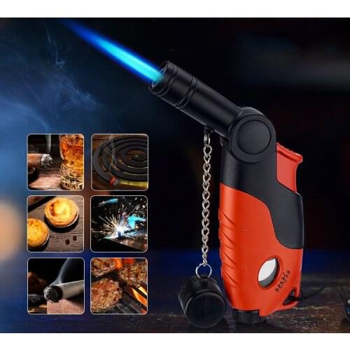 Kitchen Camping Unusual Lighter High Jet Flame Gas Butane Jet Torch Lighter Barbecue Tool Flame Ignition Tool Cigar Accessories