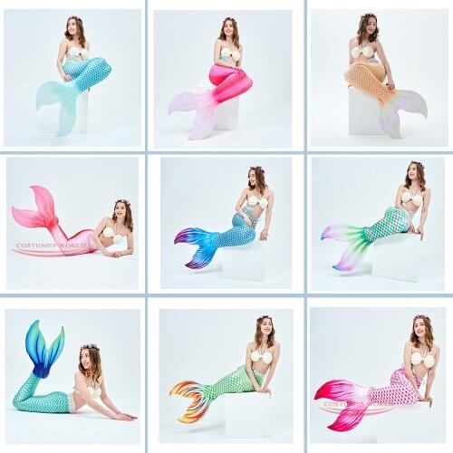 Women Mermaid Tails for Swimming Adults Costume Mermaid Swimwear Tails Ariel Swimsuit With Monofin Mermaid Tails for Girls Dress