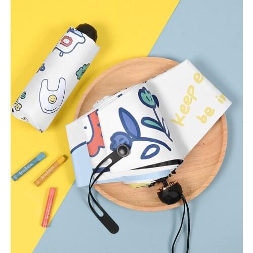 Sunshade sun umbrella womens full automatic sunscreen and anti ultraviolet ultra light portable folding rain umbrella