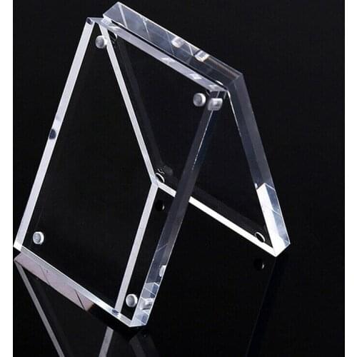 1 Piece Large Non-toxic Right Angle Acrylic Photo Frame Thickness 0.8+0.8cm Wedding Photos Price Tag Frames High Quality