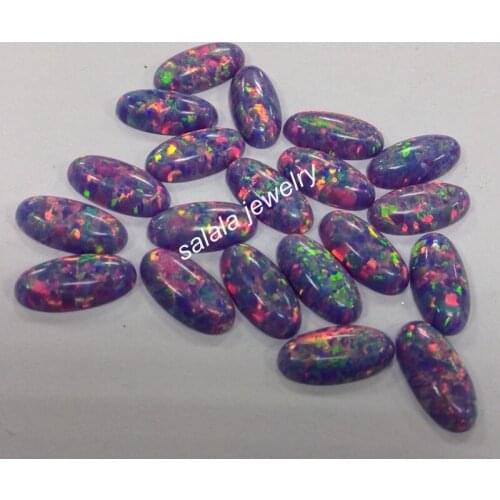 100pcs/lot Free Shipping 5x10mm OP38 Multi Lav Synthetic Oval Flat Bottom Opal Stone , Oval Cabochon Opal Stone Price