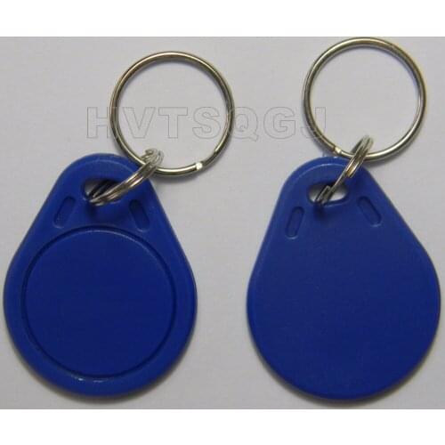 100pcs/bag RFID key fobs ring 125KHz proximity ABS ID key tags for access control with TK4100/EM4100 chip free shipping
