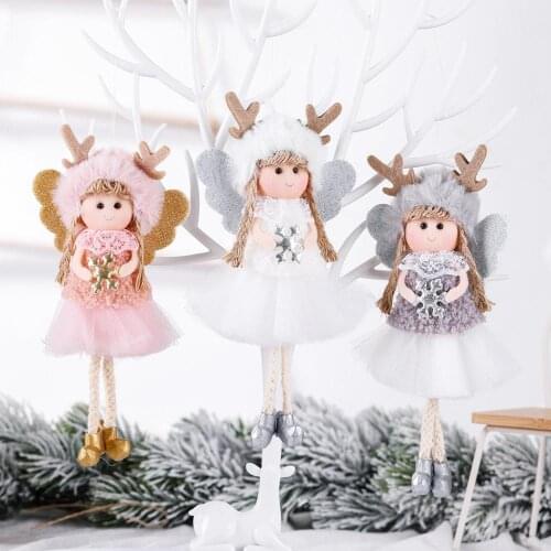 3Colors Cute Angel Doll Christmas Decoration Pendant 2020 Christmas Tree Hanging Ornament Christmas Decoration for Home Decor