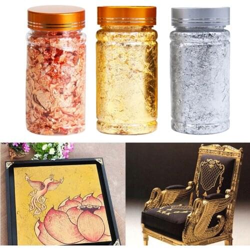 3g Gold Silver Foil Decorative Paper Resin Mold Fillings Shiny Sequins Glitters Filling Materials Resin Jewelry Making