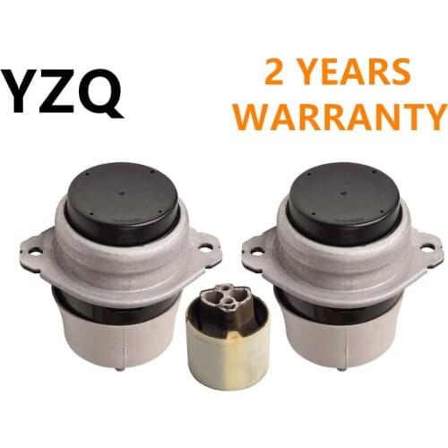3PCS Left+Right Engine Motor Mounts +Tranmission 3.0 Diesel 3.6 6 Cylinder For Audi Q7 A8 For VW Touareg 7L8 199 131 A 7L8199131