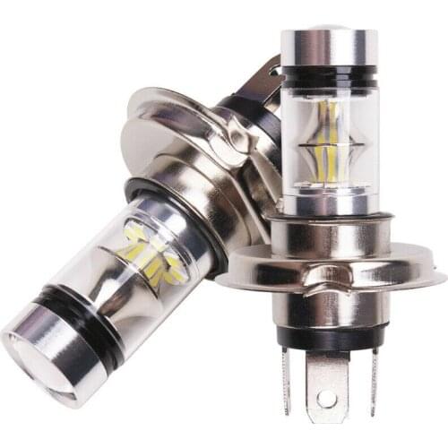 360 Degrees 2*Car Mini Size H4 8000K DC 12V-24V High/Low Beam 20-LED Fog Light Driving DRL Bulb White Lamp