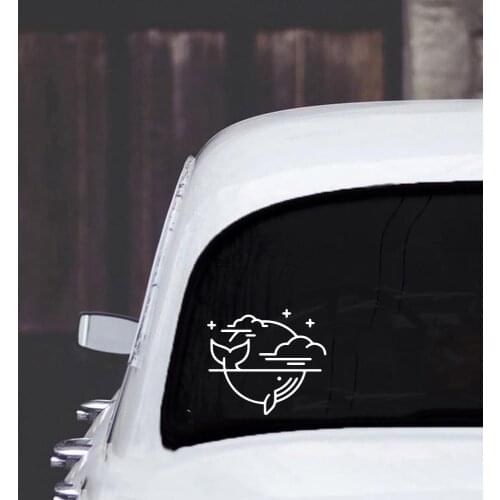 Art Design Creativity Dolphin Car Stickers Ussr For Car Body Decal Vinly Stickers Car Rear Windshield Decoration Sticker