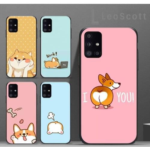 Corgi Phone Case For Samsung A40 A31 A50 A51 A71 A20E A20S S8 S9 S10 S20 Plus note 20 ultra