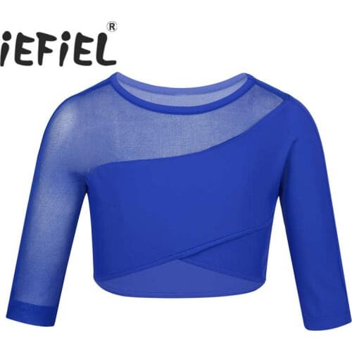 Kids Girls Ballet Crop Top Ballet Class Performance Crop Top for Ballet Dance Gymnastics Leotards for Girls Dancewear Crop Tops