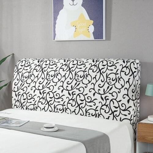 Elastic Bedhead Cover Dustproof Headboard Cover All-inclusive Bedspreads Printed Bed Back Dust Protector for Bedroom Decor