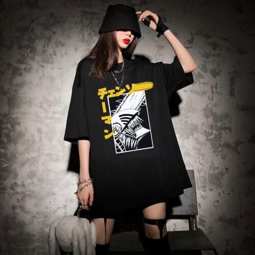 Chainsaw Man Anime Harajuku T Shirt Men Funny Manga T-shirt Cool Anime Tshirt Hip Hop Top Tees Male