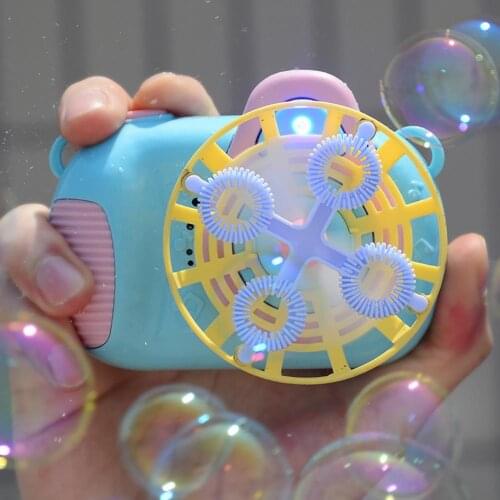 Hot Electric Bubble Gun Camera Machine LED Light Music Automatic Bubble Maker Summer Water Fun Bath Toys Children Toy Kids Gift