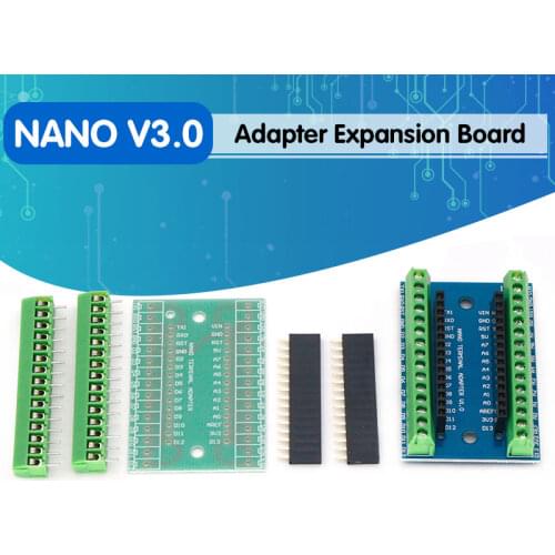 1PCS NANO V3.0 3.0 Controller Terminal Adapter Expansion Board NANO IO Shield Simple Extension Plate For Arduino AVR ATMEGA328P