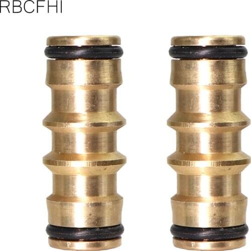 RBCFHl 10PCS 16mm Brass Bidirectional Quick Connect Copper Quick Connect Joiner 1/2'' 2-Way Garden Water Hose Adapter