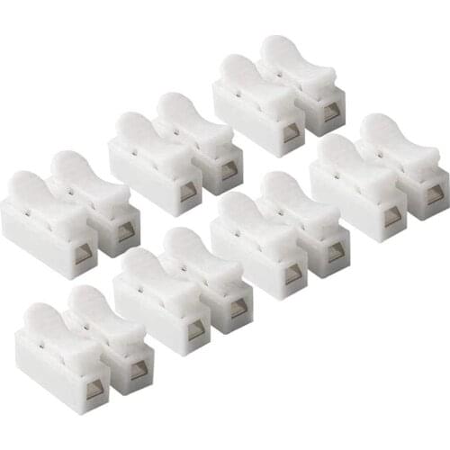 Liyafy 30Pcs 2P CH-2 Wire Quick Connector Screw Terminal Barrier Strip Block Ght Bar Connection